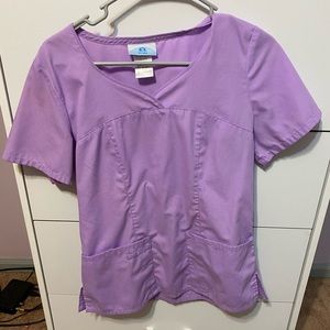 lavender scrub top